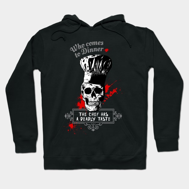 Skull Chef-Culinary-Cookery-Humor-Ironic Hoodie by StabbedHeart